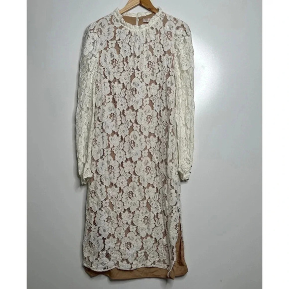 WAYF Lace Emma Midi Dress Size Medium - Picture 3 of 15